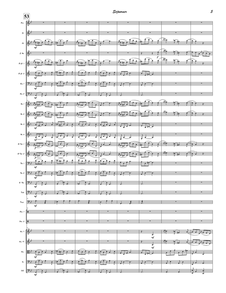 Sojourner - Score Only Sojourner - Score Only Full Orchestra scores gallery preview page 5