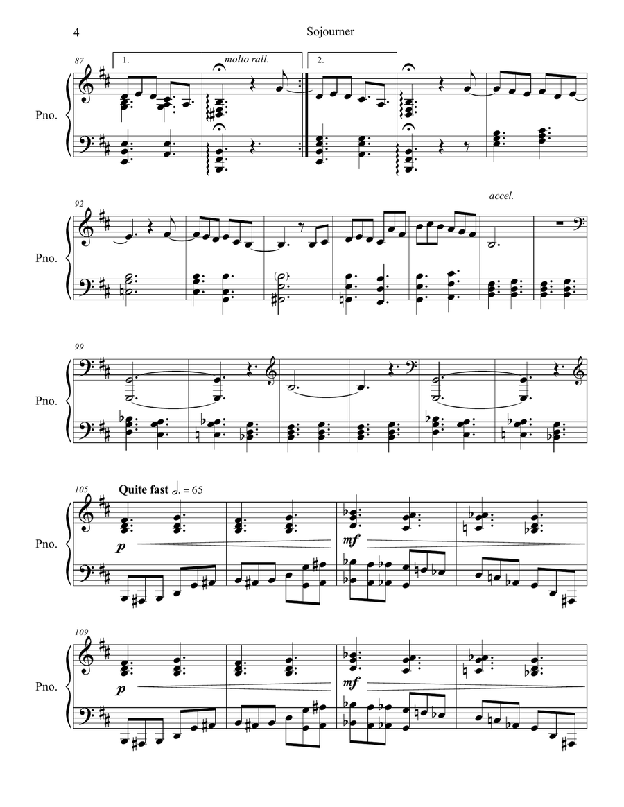 Sojourner Sojourner Piano, Vocal scores gallery preview page 4