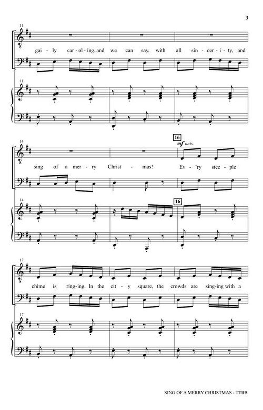 Sing of a Merry Christmas TTBB scores gallery preview page 4