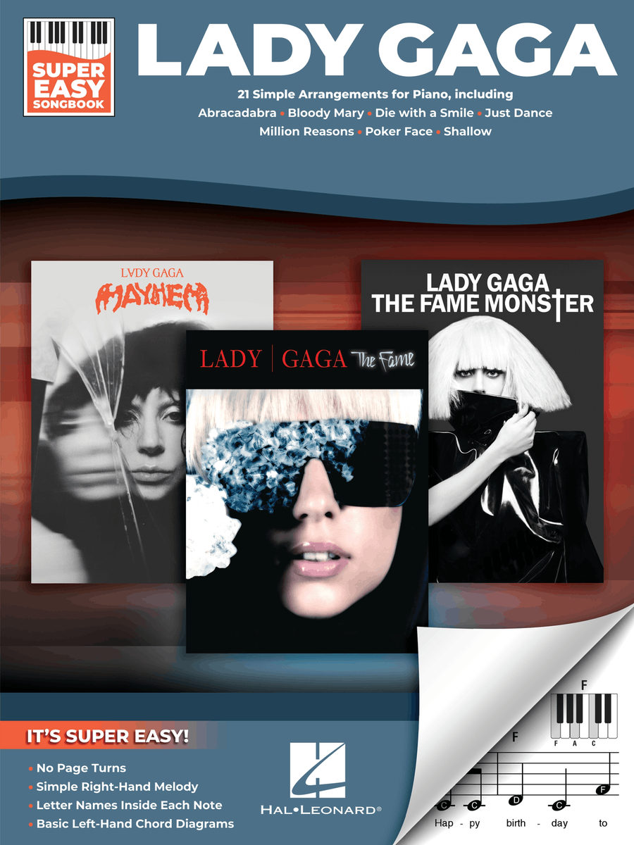 Lady Gaga – Super Easy Songbook Easy Piano scores gallery preview page 1