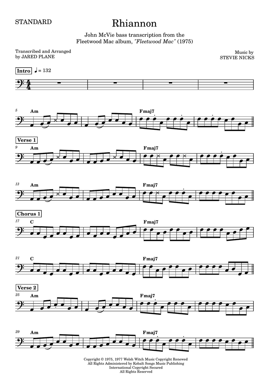 Rhiannon Rhiannon Acoustic Guitar scores gallery preview page 1