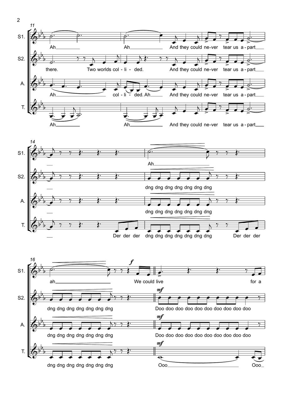 Never Tear Us Apart Never Tear Us Apart SSAA scores gallery preview page 3