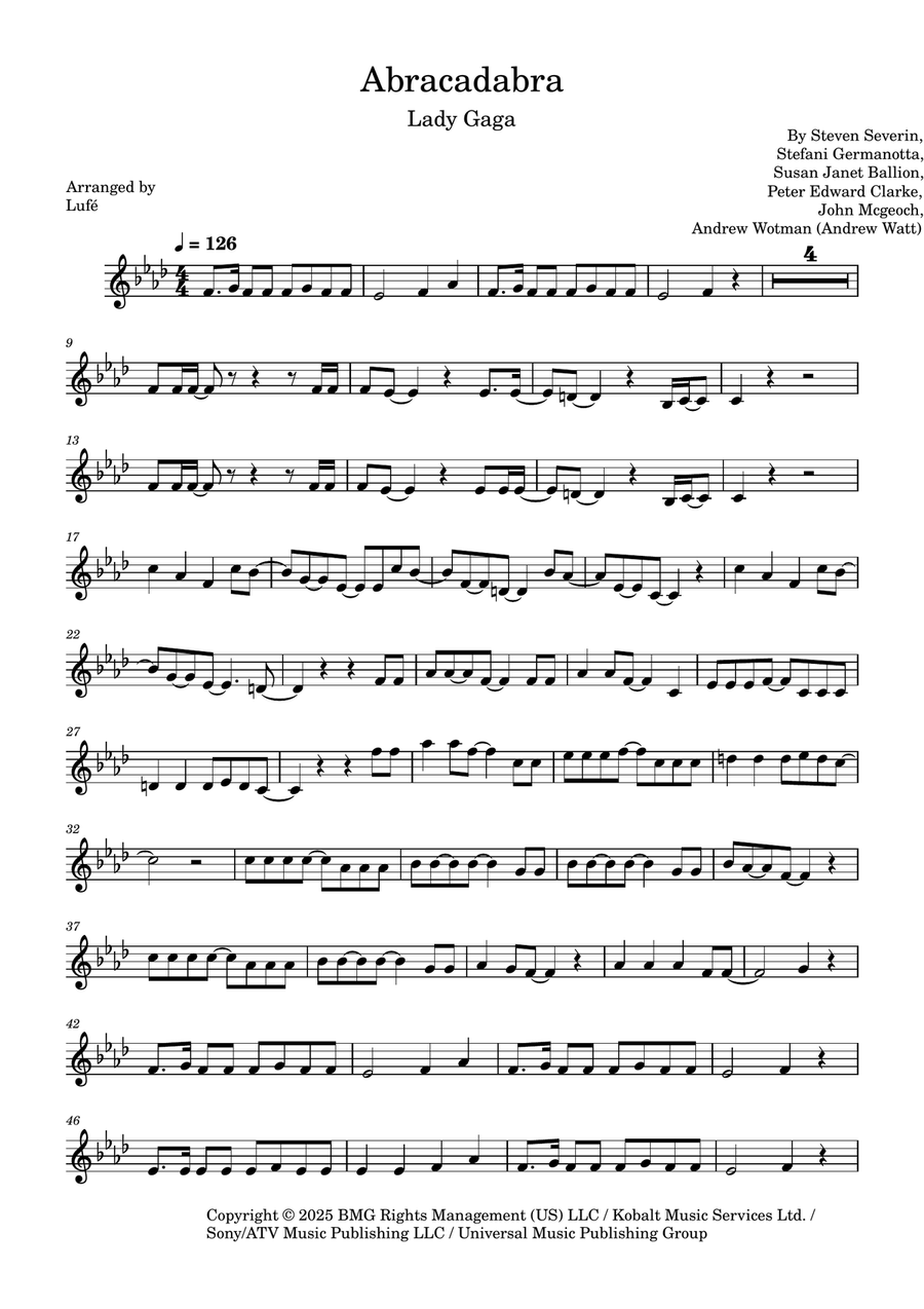 Abracadabra Abracadabra Violin Solo scores gallery preview page 1