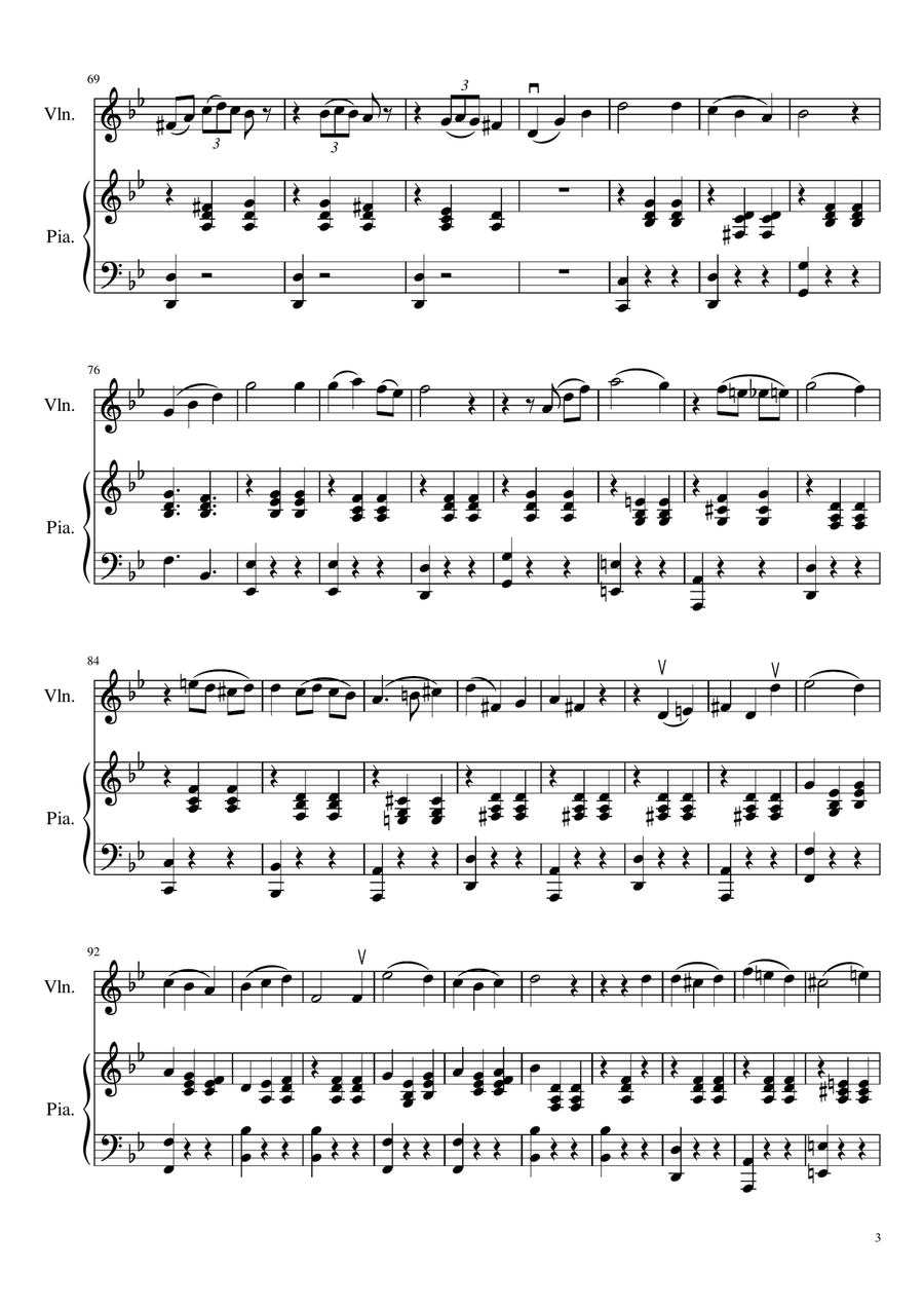 Merry-Go-Round Of Life Merry-Go-Round Of Life Violin Solo scores gallery preview page 3