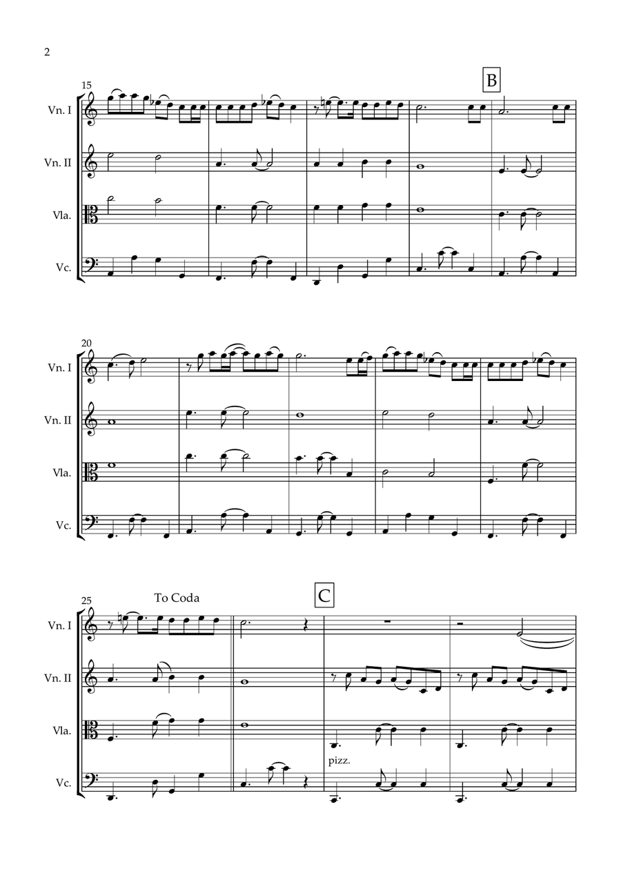 Cups (When I'm Gone) Cups (When I'm Gone) String Quartet scores gallery preview page 2