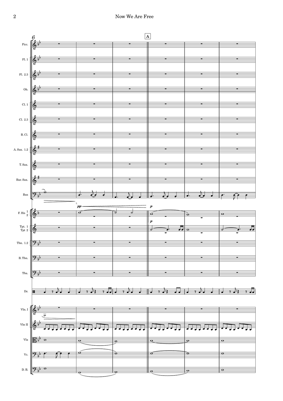 Now We Are Free Now We Are Free Full Orchestra scores gallery preview page 2