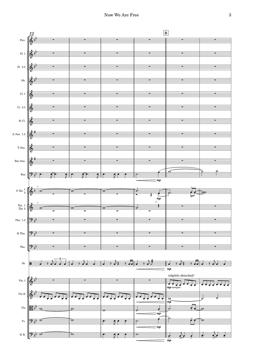 Now We Are Free Now We Are Free Full Orchestra scores gallery preview page 3