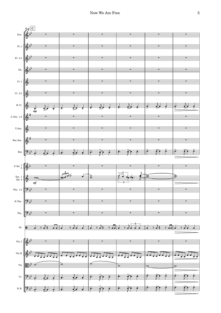 Now We Are Free Now We Are Free Full Orchestra scores gallery preview page 5
