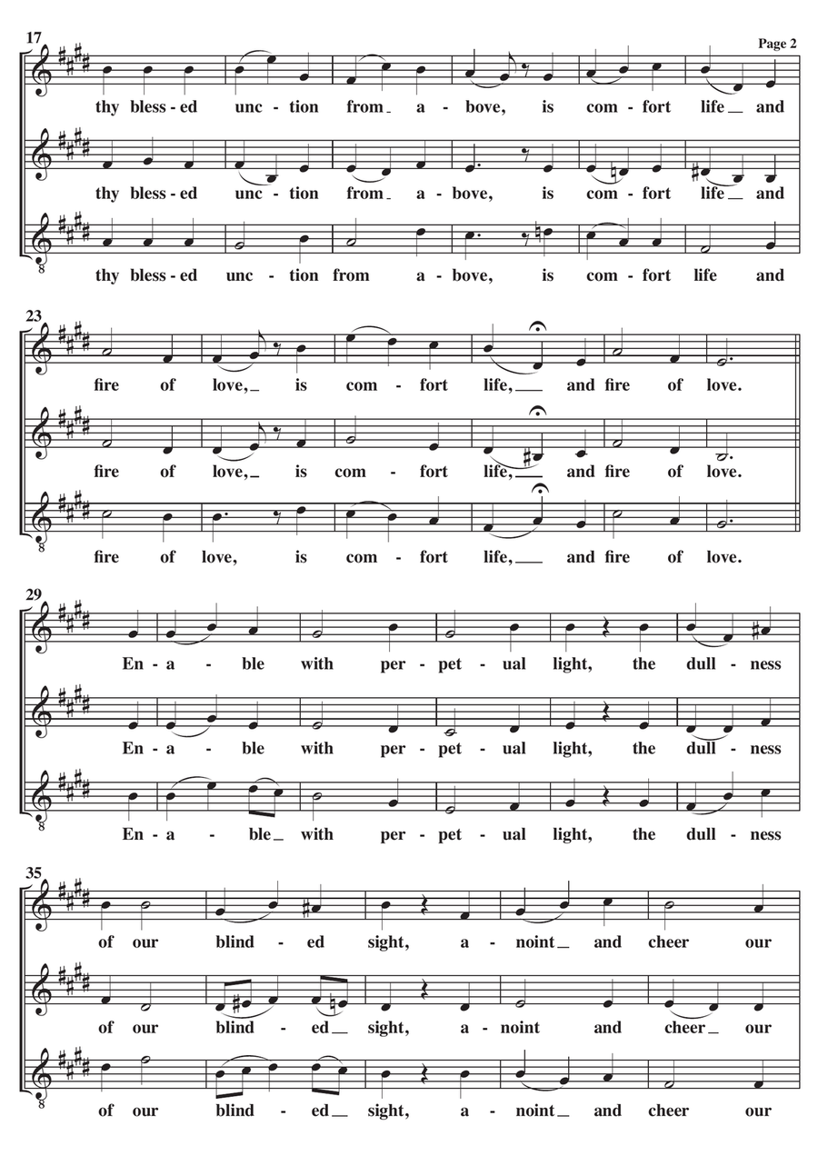 Come Holy Ghost (Attwood) A Cappella SAT SAT scores gallery preview page 2