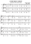 Come Holy Ghost (Attwood) A Cappella TTB