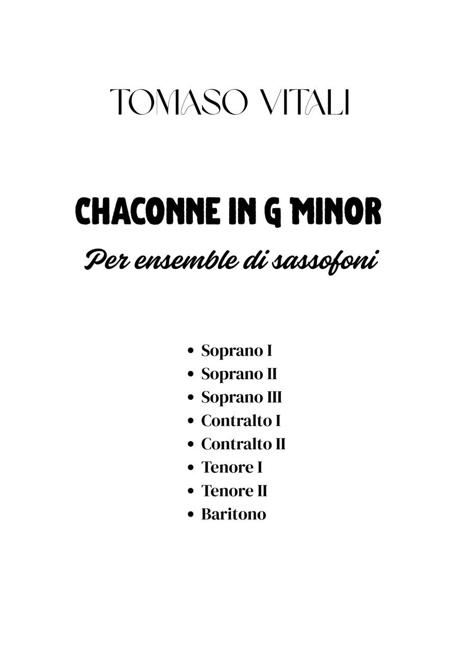 Chaconne in G Minor Chaconne in G Minor Large Ensemble scores gallery preview page 1