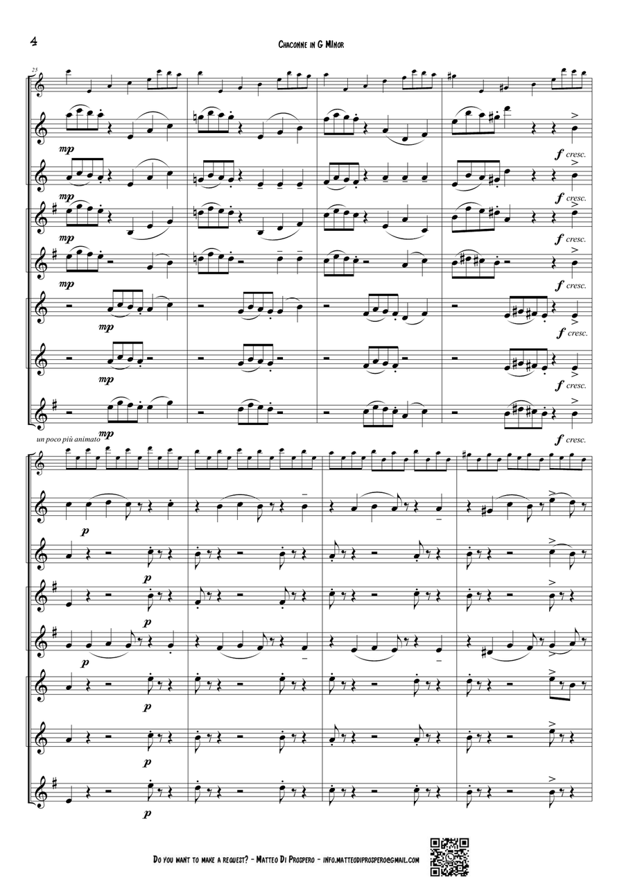 Chaconne in G Minor Chaconne in G Minor Large Ensemble scores gallery preview page 5