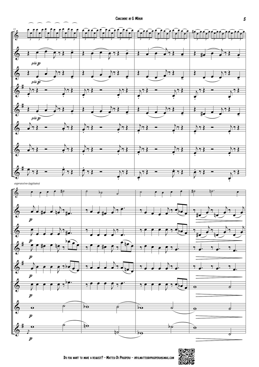 Chaconne in G Minor Chaconne in G Minor Large Ensemble scores gallery preview page 6