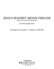 Jesus Bleibet Meine Freude for String Quartet (Jesu, Joy of Man's Desiring)