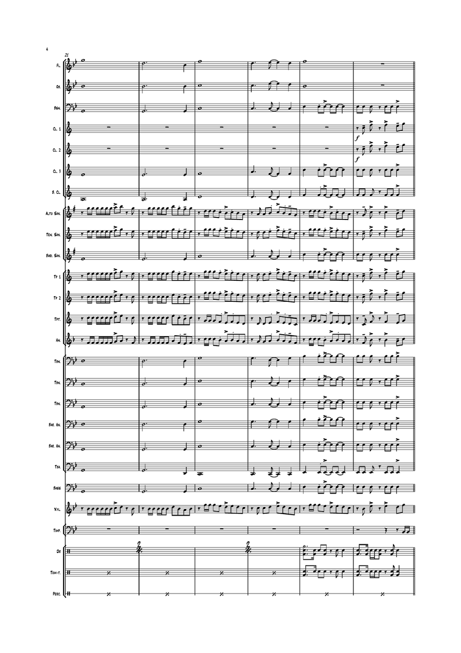 Medley: Blank Space with Cruel Summer and Shake It Off Concert Band scores gallery preview page 5