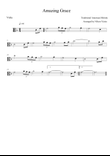 Amazing Grace – Viola Solo (Simplified Sheet Music for Beginners and Amateur Musicians