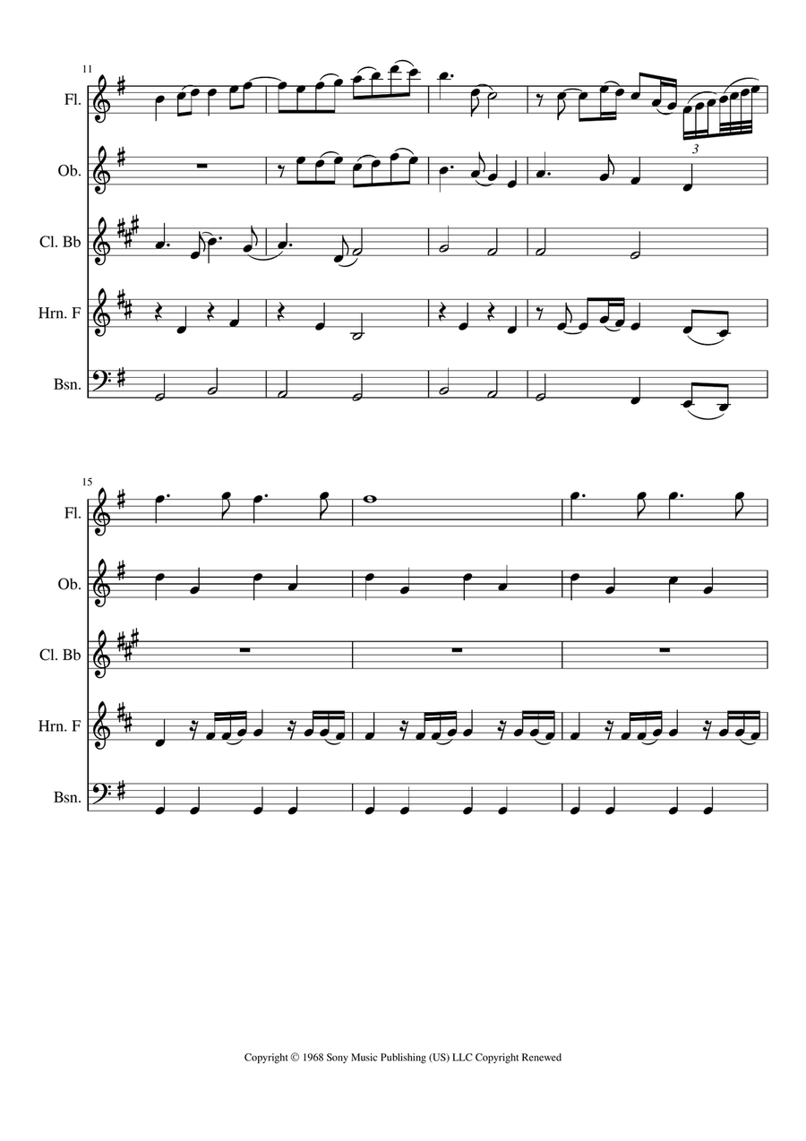 Good Night Woodwind Quintet scores gallery preview page 3