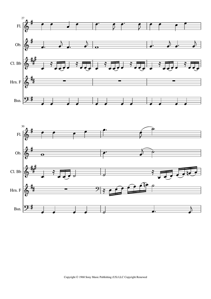 Good Night Woodwind Quintet scores gallery preview page 5