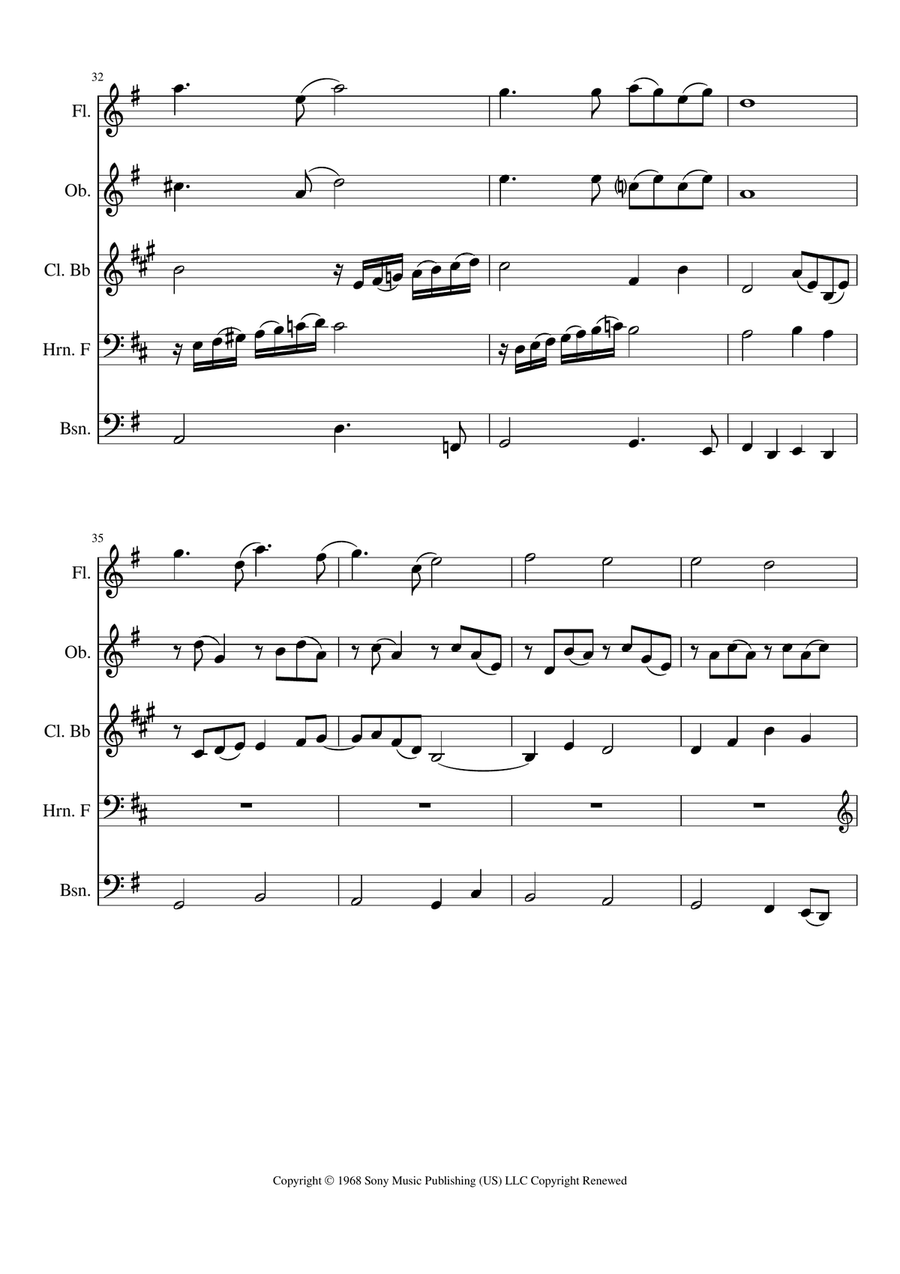Good Night Woodwind Quintet scores gallery preview page 6