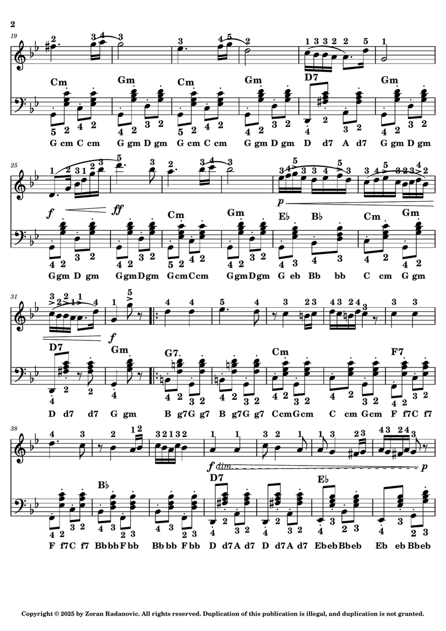 Hungarian dance No. 5 in G minor - for accordion Accordion scores gallery preview page 2