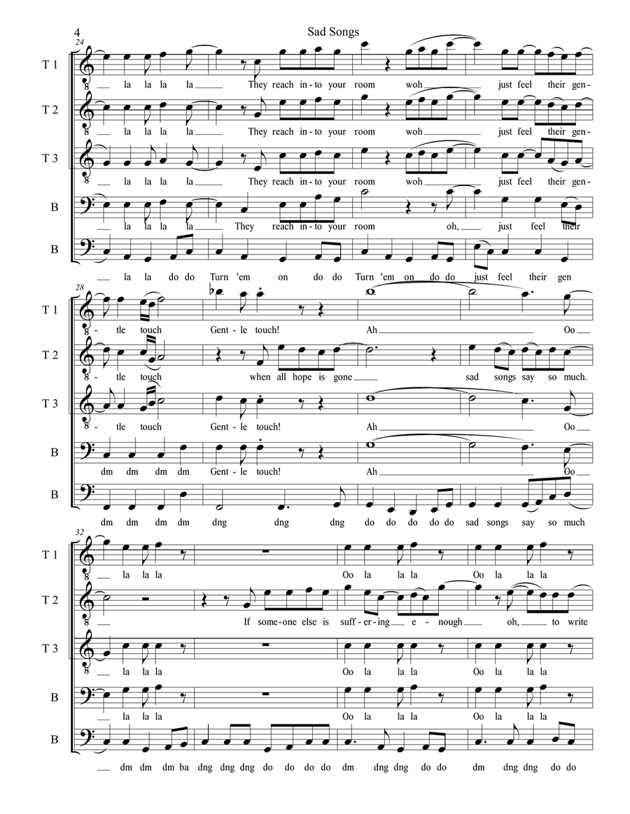 Sad Songs (Say So Much) Sad Songs (Say So Much) Choir scores gallery preview page 5