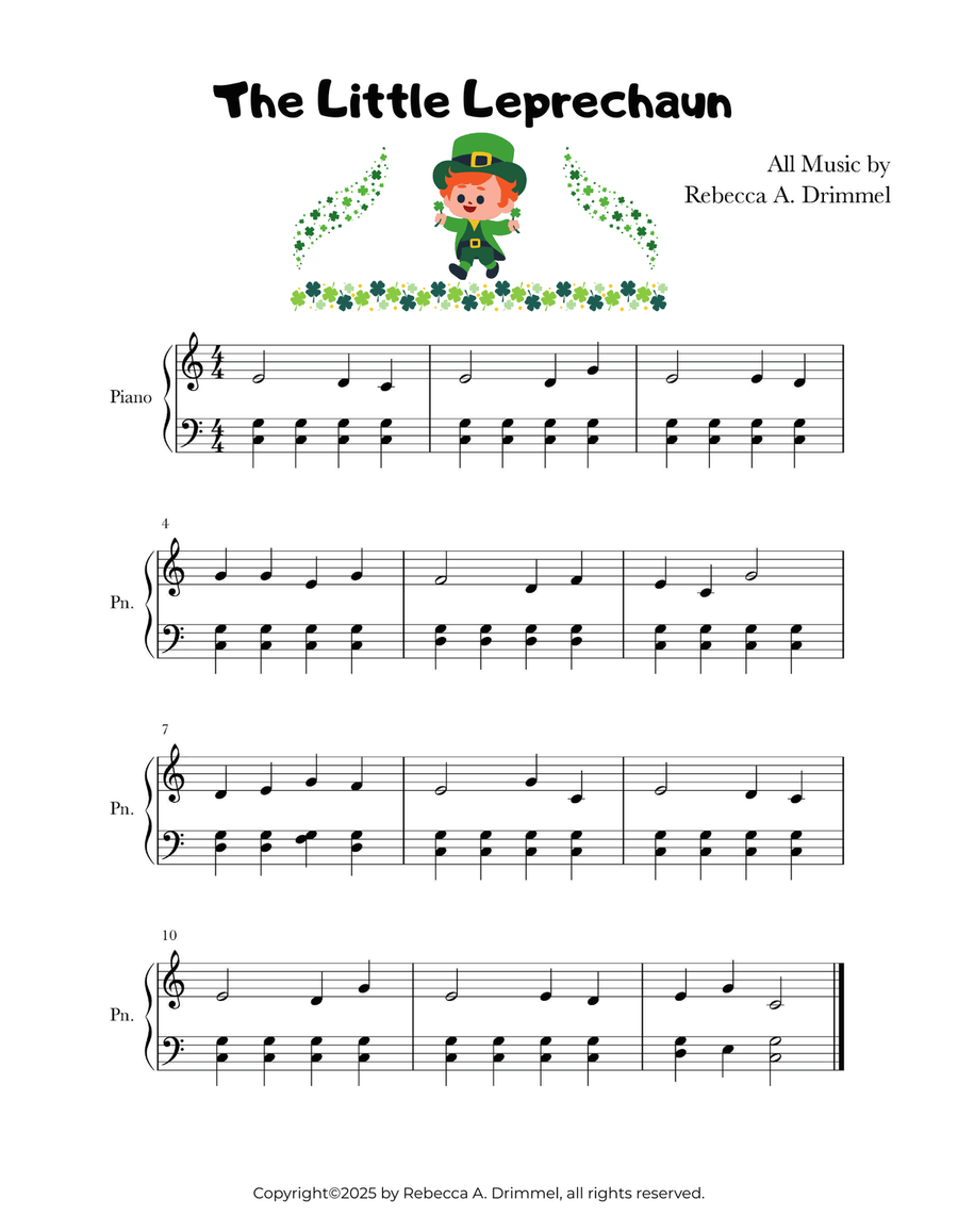 The Little Leprechaun The Little Leprechaun Easy Piano scores gallery preview page 1