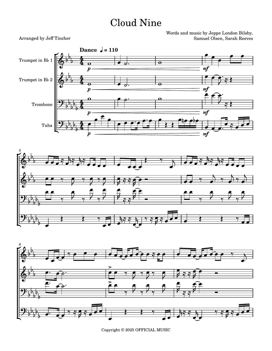 Cloud Nine Brass Quartet scores gallery preview page 2