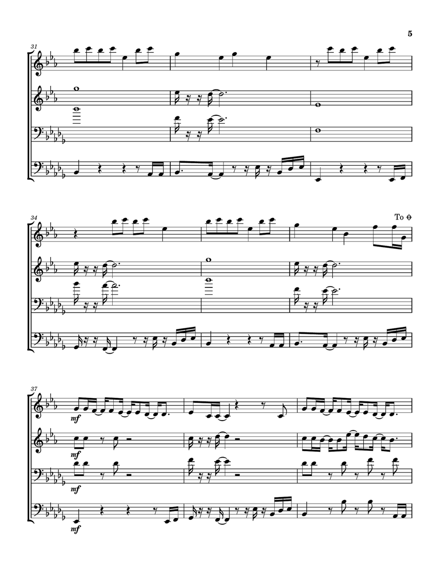 Cloud Nine Brass Quartet scores gallery preview page 6