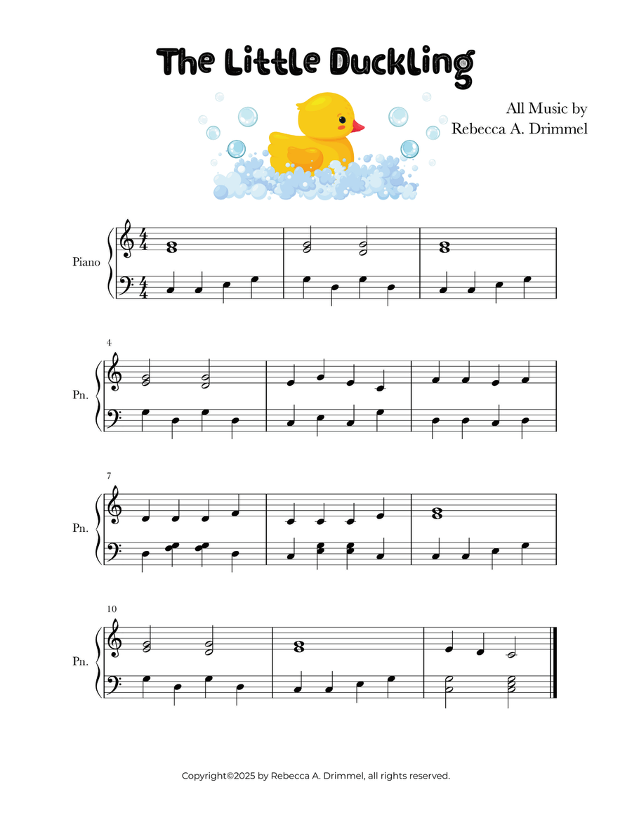 The Little Duckling The Little Duckling Easy Piano scores gallery preview page 1