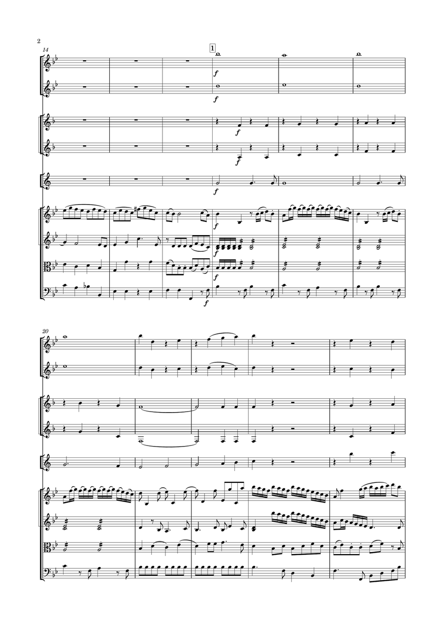 Dimmler - Clarinet Concerto No.2 in B flat major Full Orchestra scores gallery preview page 3