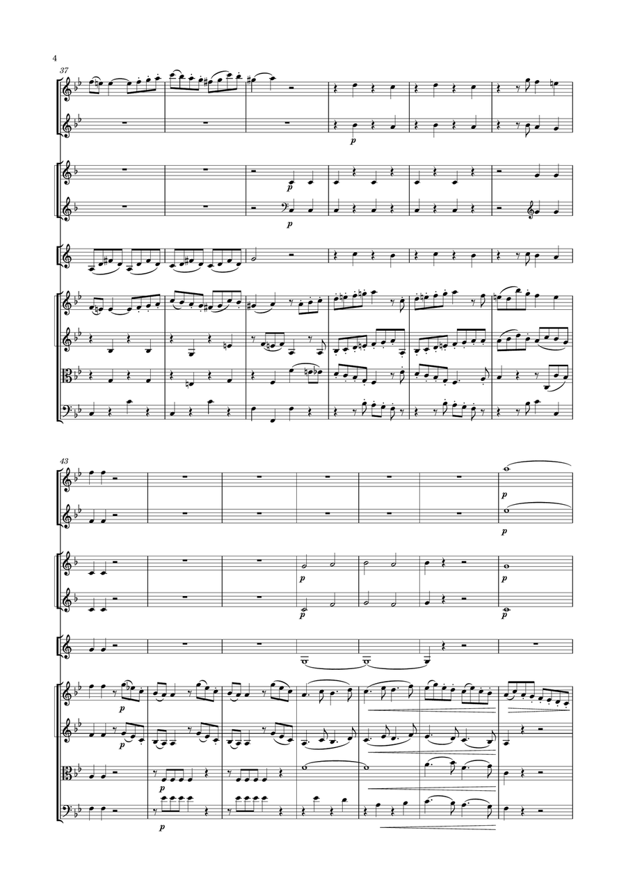 Dimmler - Clarinet Concerto No.2 in B flat major Full Orchestra scores gallery preview page 5