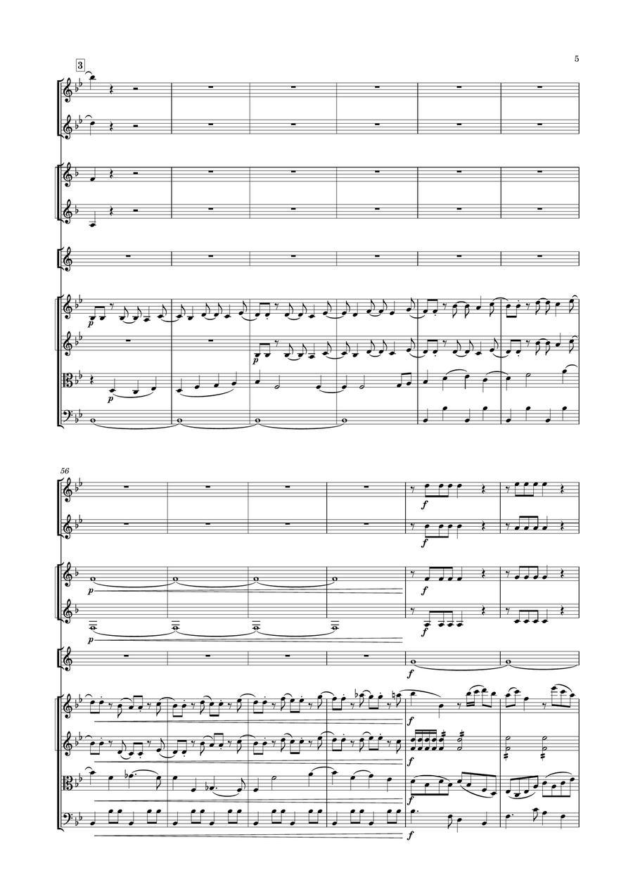 Dimmler - Clarinet Concerto No.2 in B flat major Full Orchestra scores gallery preview page 6
