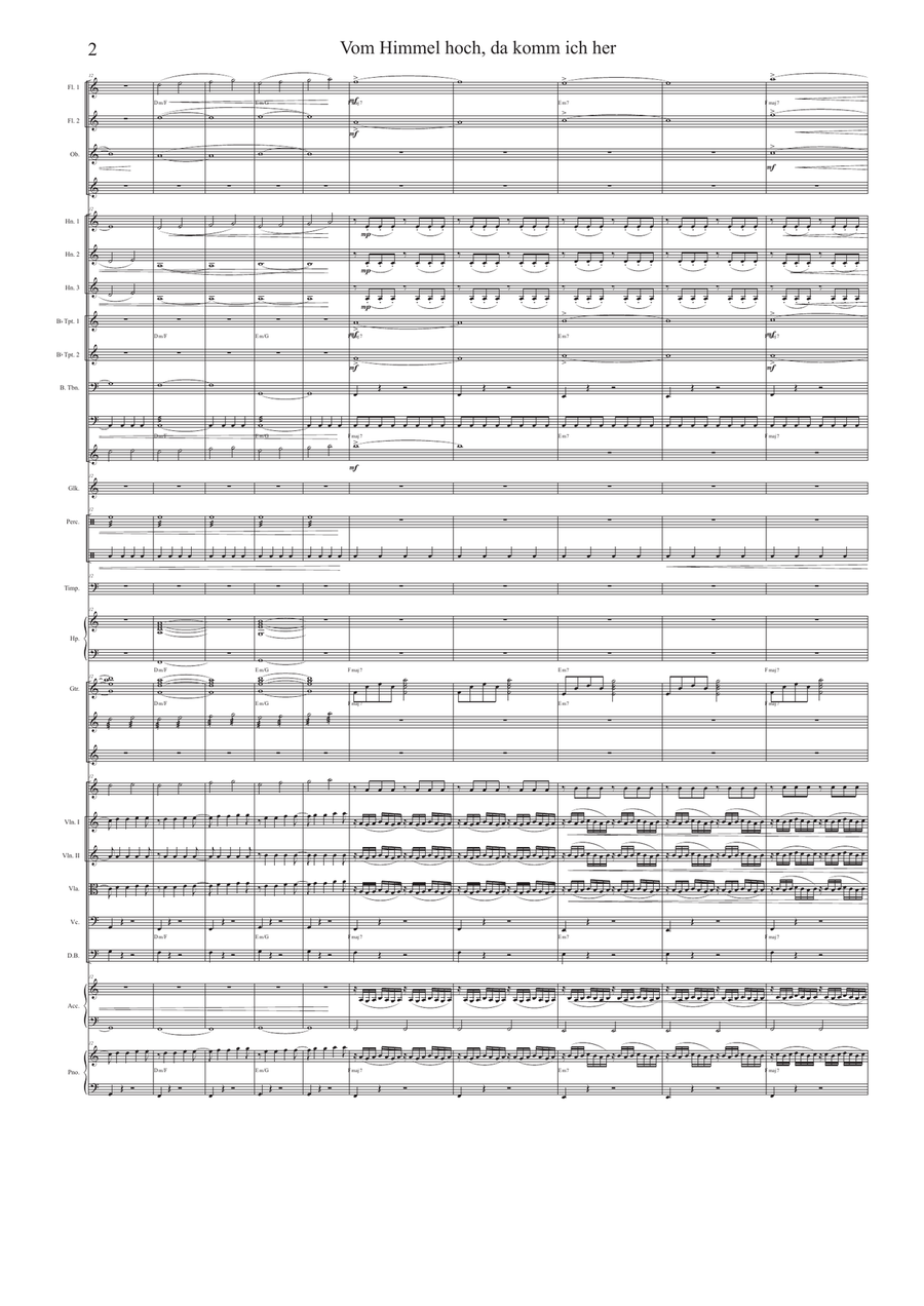 Vom Himmel Hoch ( From Heav'n on High ) Full Orchestra scores gallery preview page 2