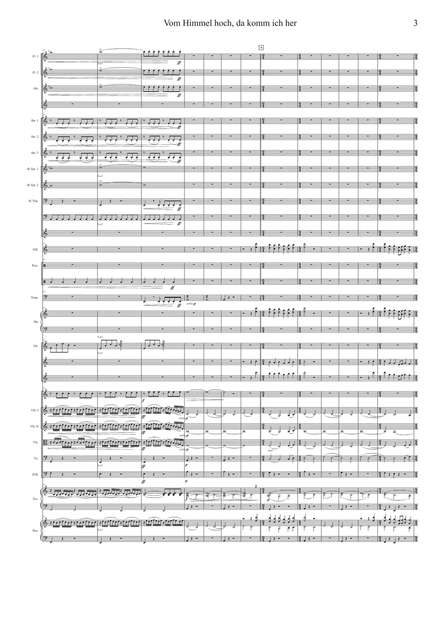Vom Himmel Hoch ( From Heav'n on High ) Full Orchestra scores gallery preview page 3