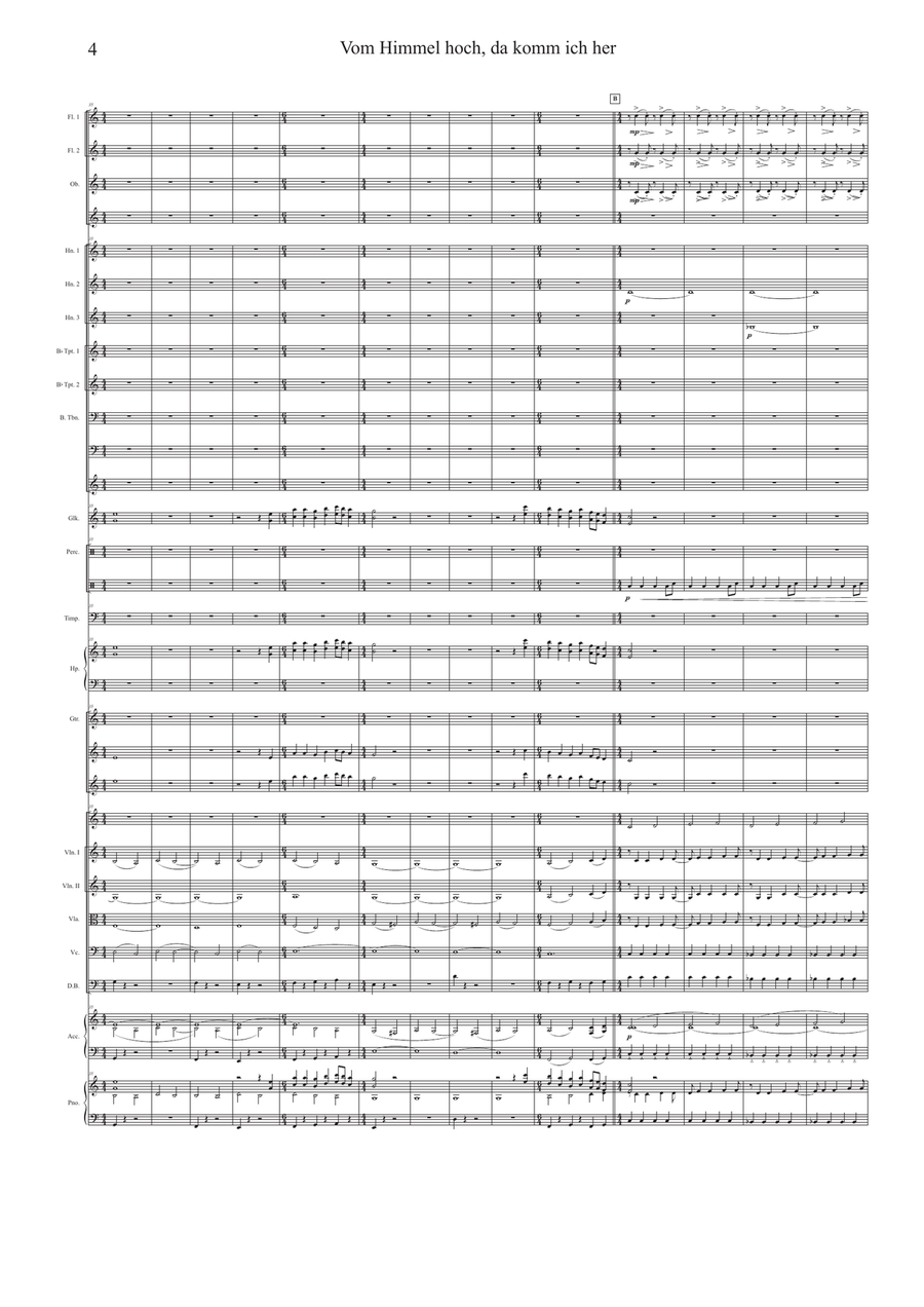 Vom Himmel Hoch ( From Heav'n on High ) Full Orchestra scores gallery preview page 4