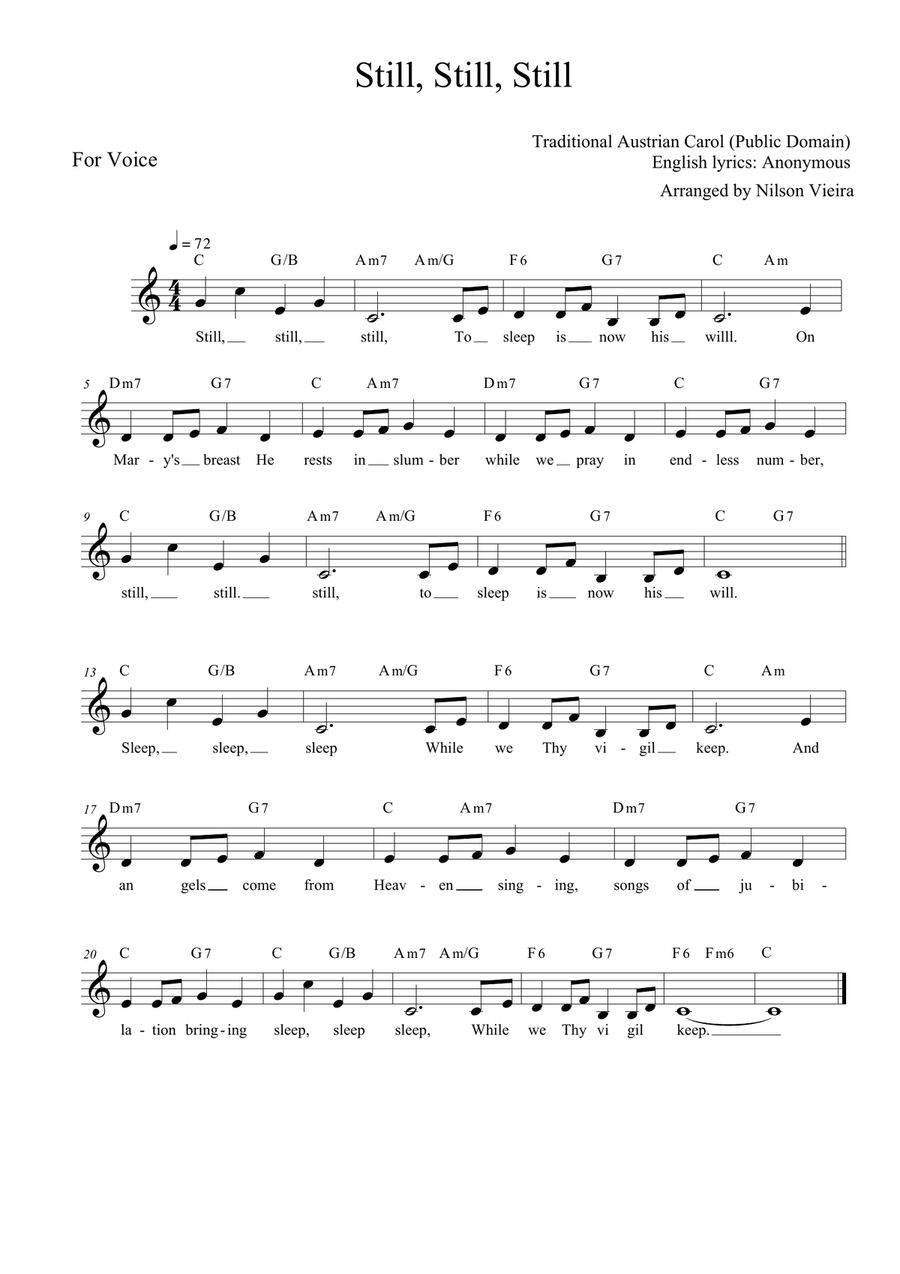 Still, Still, Still – Vocal Version with Chords Voice scores gallery preview page 1