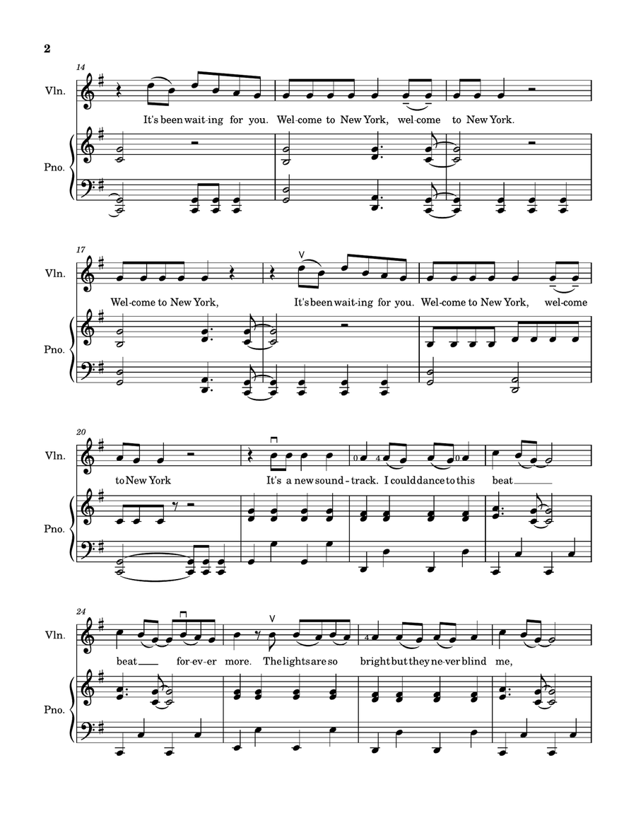 Welcome To New York Welcome To New York Violin Solo scores gallery preview page 2