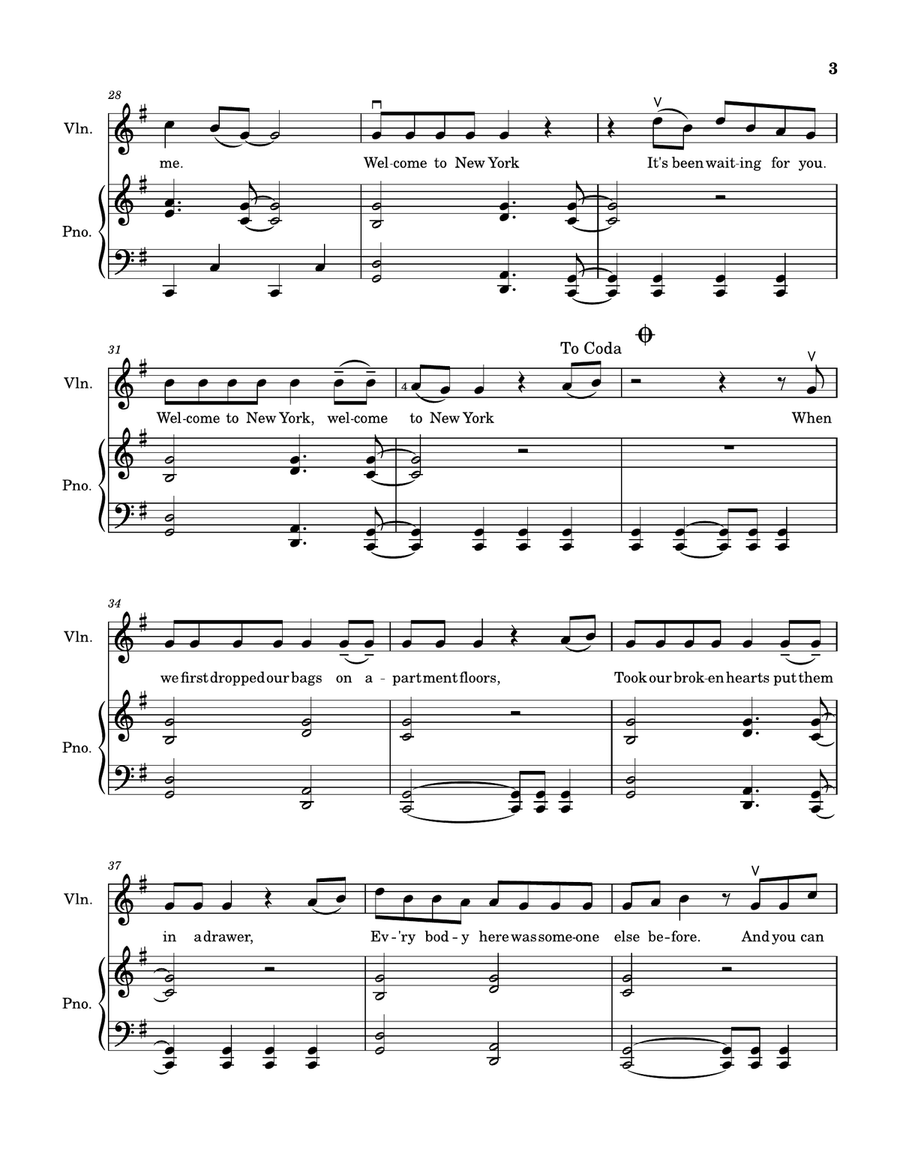 Welcome To New York Welcome To New York Violin Solo scores gallery preview page 3