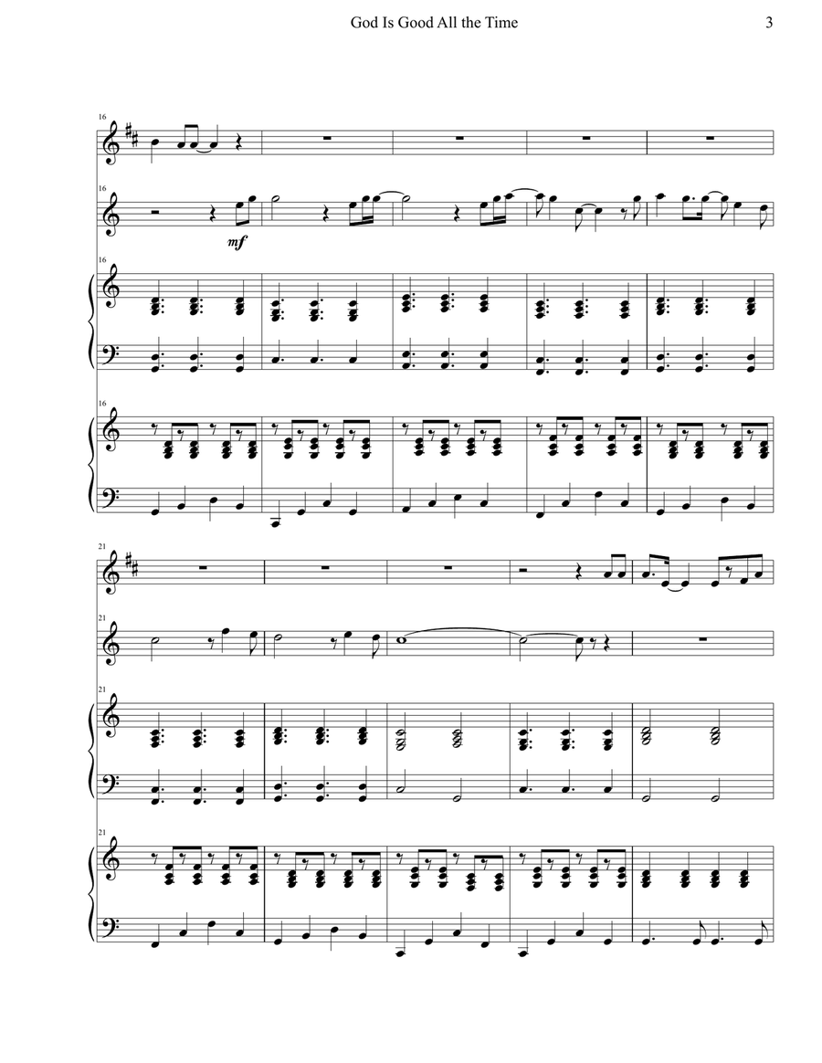 God Is Good All The Time God Is Good All The Time Woodwind Duet scores gallery preview page 3