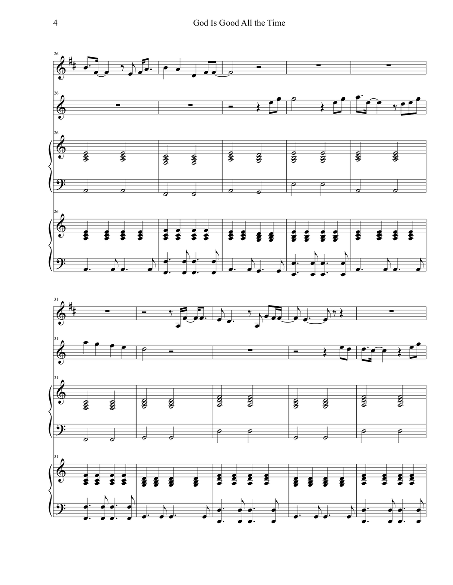 God Is Good All The Time God Is Good All The Time Woodwind Duet scores gallery preview page 4