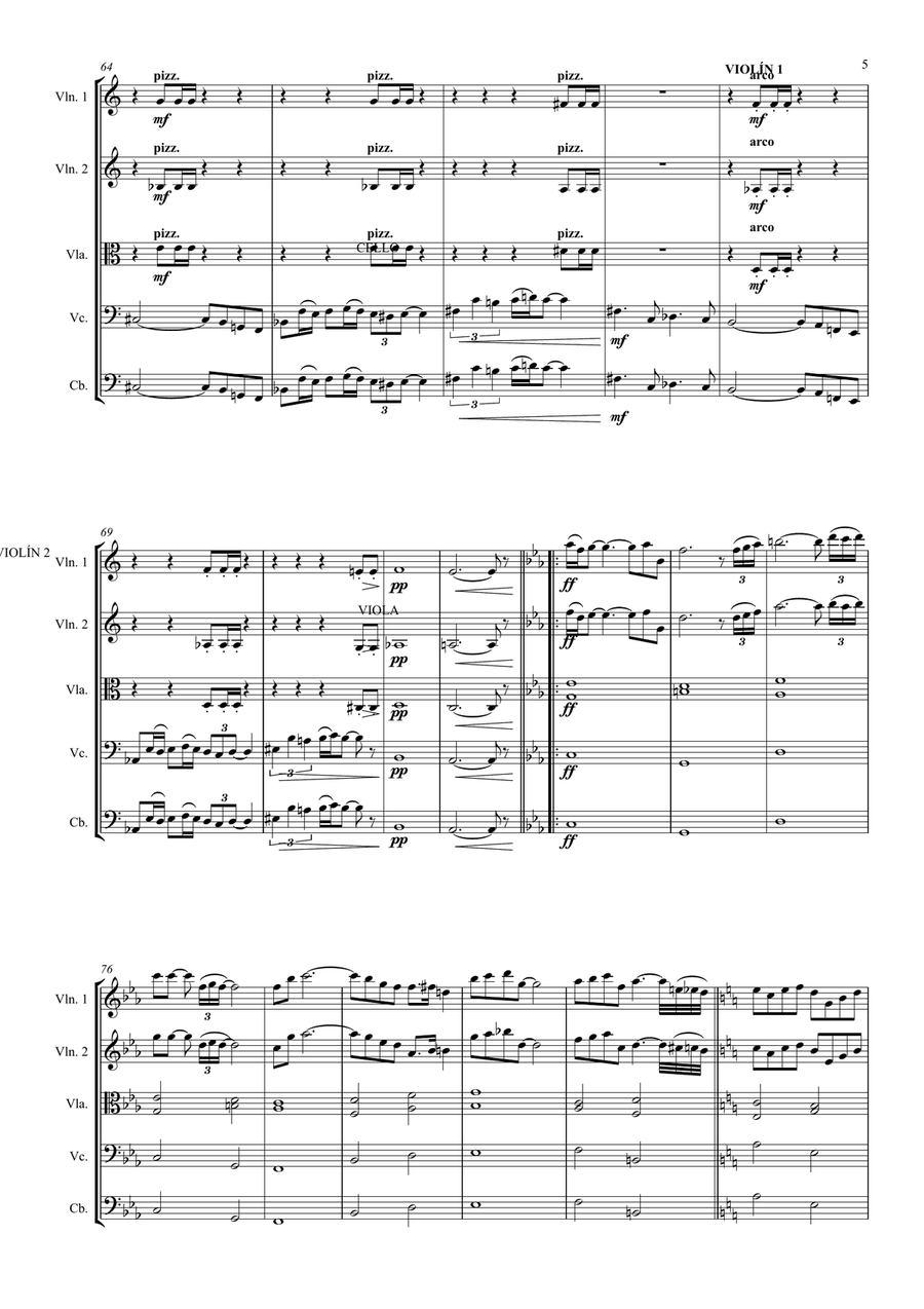 10 Momentos Musicales para orquesta de cuerdas Chamber Music scores gallery preview page 6