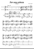 Por una cabeza - 2 Clarinets & Piano