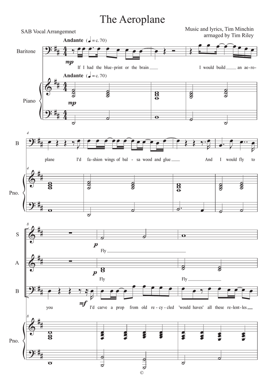 The Aeroplane The Aeroplane 3-Part scores gallery preview page 1