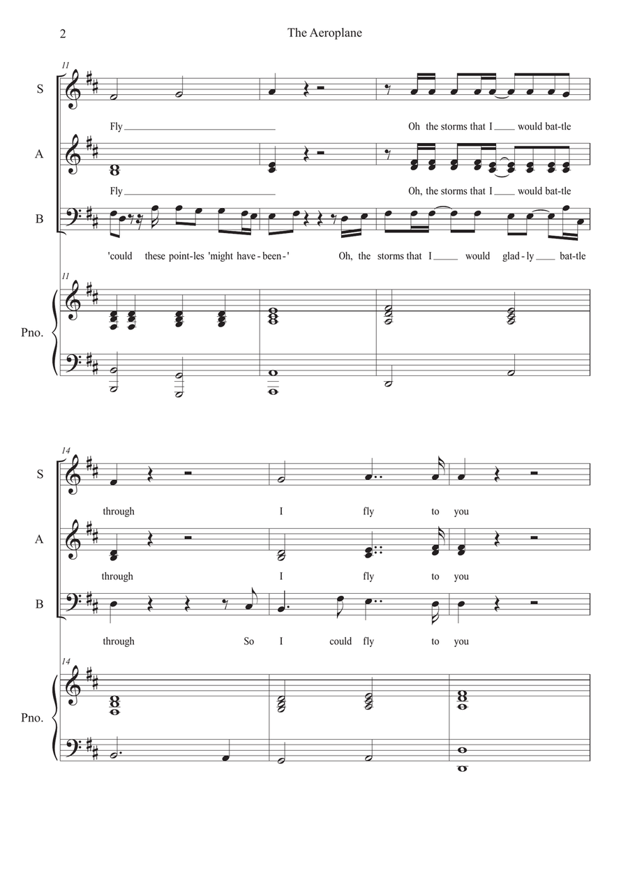 The Aeroplane The Aeroplane 3-Part scores gallery preview page 2