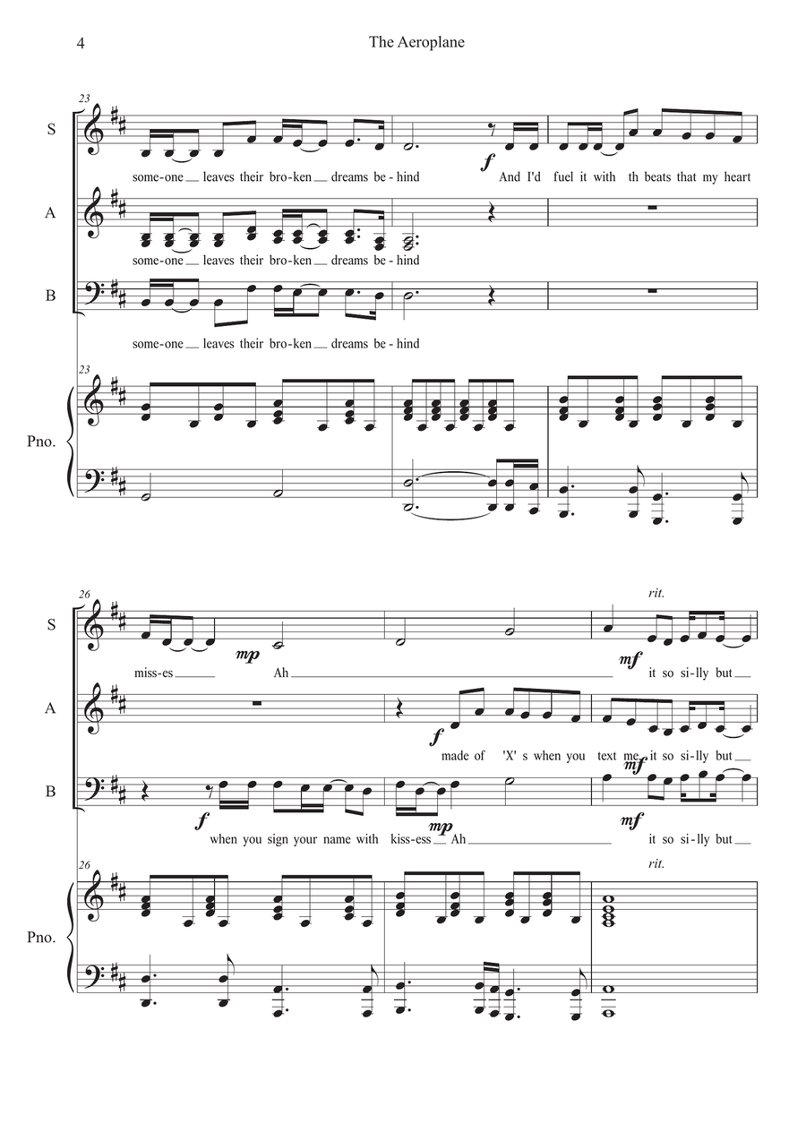 The Aeroplane The Aeroplane 3-Part scores gallery preview page 4