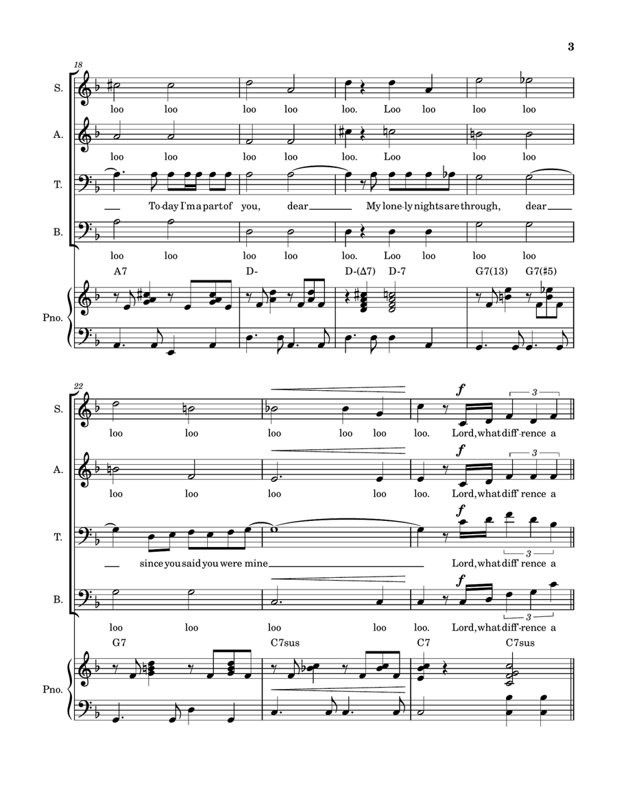 What A Diff'rence A Day Made 4-Part scores gallery preview page 3