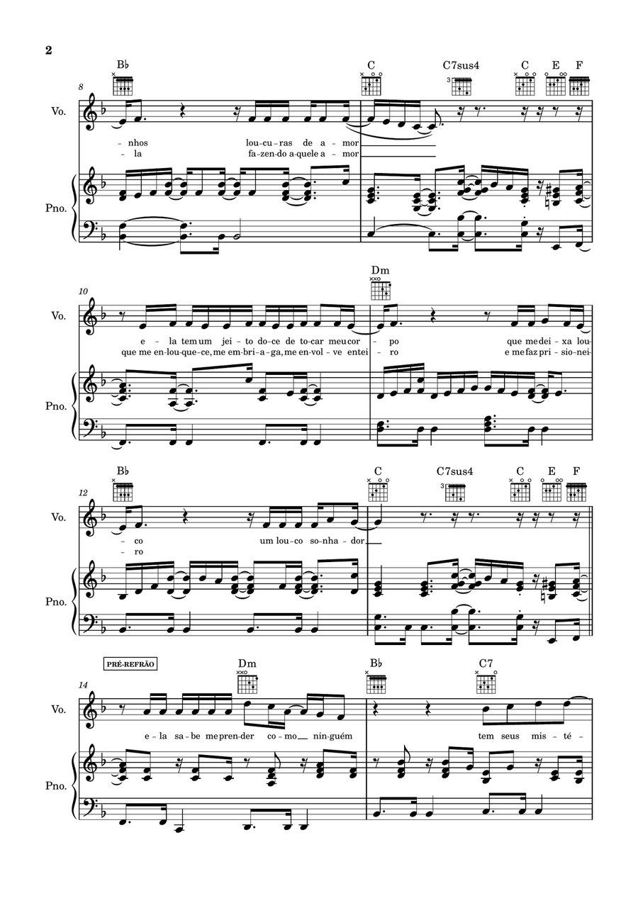 Ela É Demais Ela É Demais Piano, Vocal scores gallery preview page 2