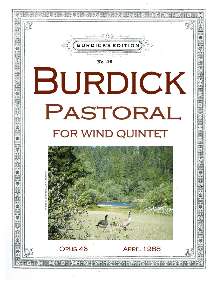 Pastoral for Wind Quintet Woodwind Quintet scores gallery preview page 1