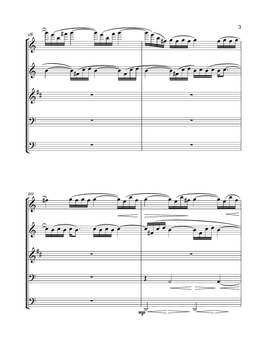 Pastoral for Wind Quintet Woodwind Quintet scores gallery preview page 4