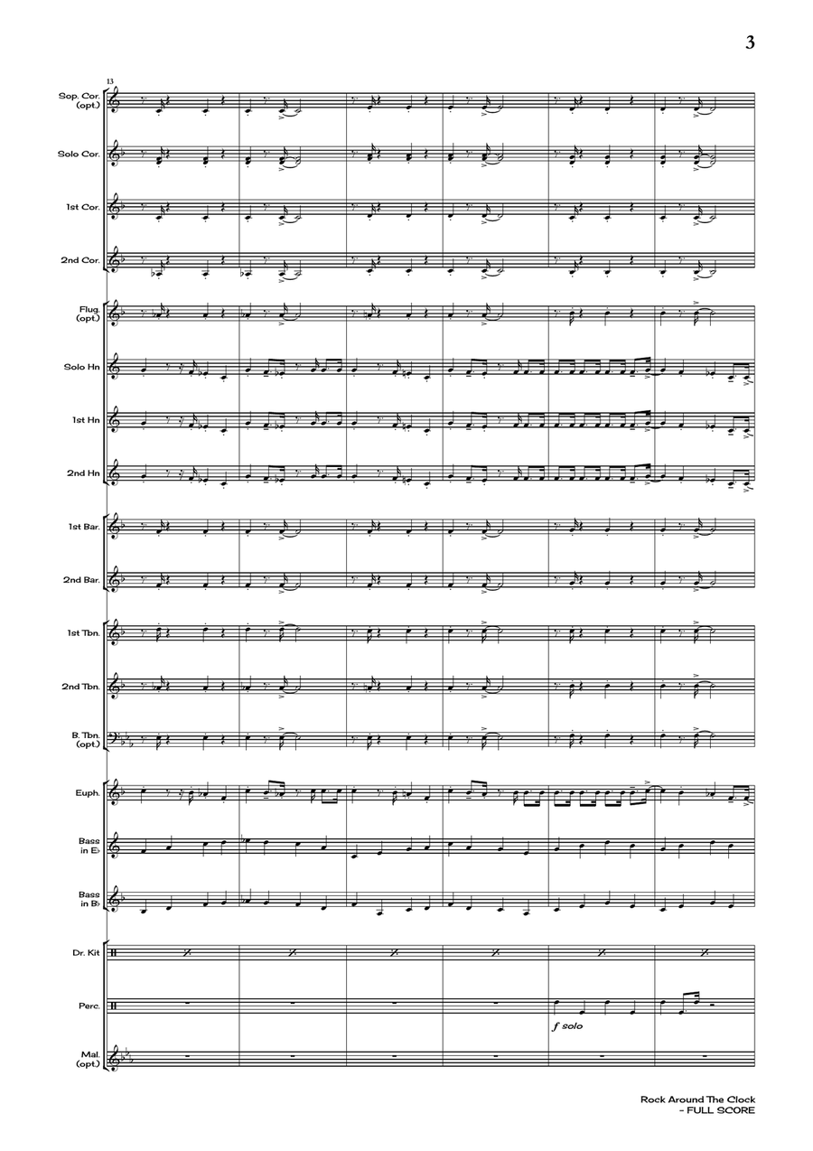 Rock Around The Clock Brass Band scores gallery preview page 5